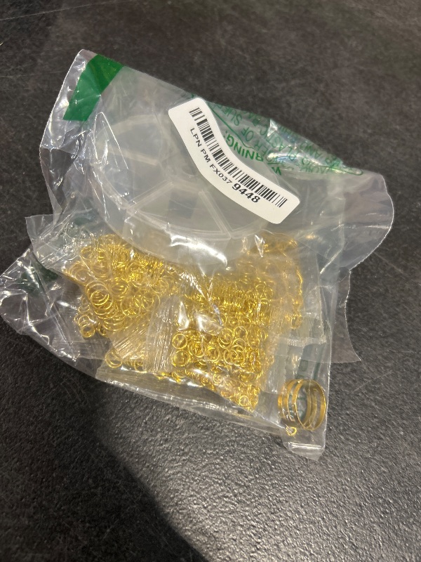 Photo 1 of 1500Pcs Mixed 6 Sizes Open Jump Rings,4mm 5mm 6mm 7mm 8mm 10mm Jump Ring Jewelry Keychain for Jewelry Making Accessories with 1Pcs Jump Ring Open/Close Tool and 1Pcs Storage Box (Gold)