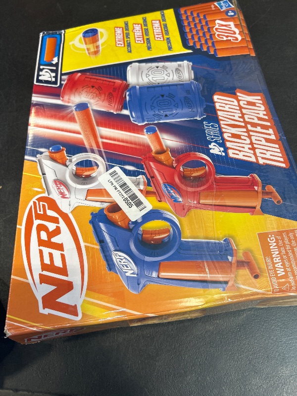 Photo 1 of Nerf N Series Backyard Triple Pack, Includes 3 Flex Blasters, 3 Targets, 30 N1 Darts, Ages 8+ (Amazon Exclusive)