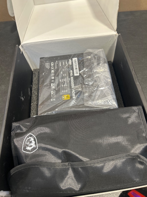 Photo 1 of msi MAG A1000GL PCIE5, Fully Modular Compact Gaming 1000W Power Supply, 80+ Gold, ATX 3.1 & PCIe 5.1 Ready, Native Dual-Color 12V-2x6 Cable, 10 Year Warranty