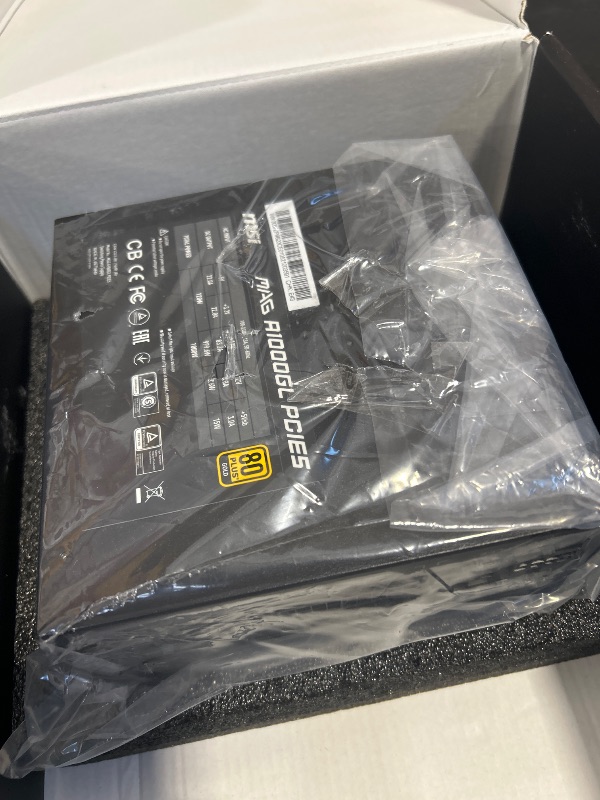 Photo 1 of msi MAG A1000GL PCIE5, Fully Modular Compact Gaming 1000W Power Supply, 80+ Gold, ATX 3.1 & PCIe 5.1 Ready, Native Dual-Color 12V-2x6 Cable, 10 Year Warranty