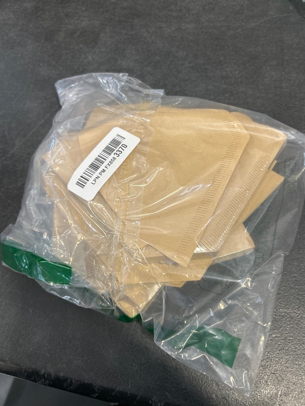 Photo 1 of 200 Count Coffee Filters #4, Disposable Cone Coffee Filters 8-12 Cup, Unbleached Natural Paper Size 04 Paper Filters for Pour Over and Drip Coffee Maker