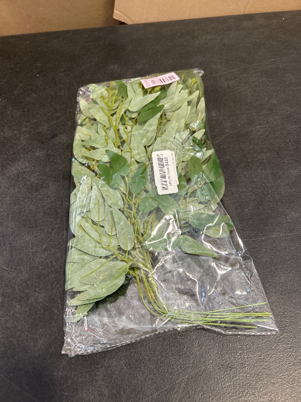 Photo 1 of 24pcs Artificial Italian Ruscus Greenery Stems Picks 22" Faux Silk Greenery Filler Plant for Vase Green Willow Leave Branches for Table Centerpieces, Wedding Arch Backdrop, Floral Bouquet Arrangement