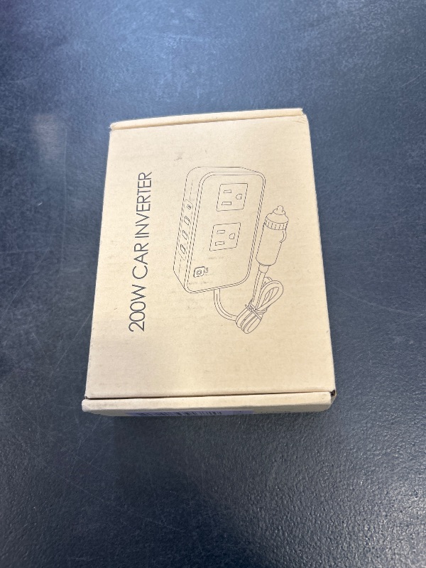 Photo 1 of 200W Car Power Inverter, PiSFAU DC 12V to 110V AC Car Plug Adapter Outlet with [20W USB-C] /USB-Fast Charger(18W) / 4.8A Dual USB/car Charger for Laptop