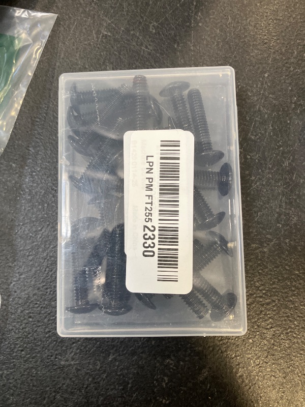 Photo 1 of MewuDecor 1/4-20 x 1-1/4" Truss Head Machine Screws, Full Thread, 304 Stainless Steel 18-8, Black Finish, 25 PCS