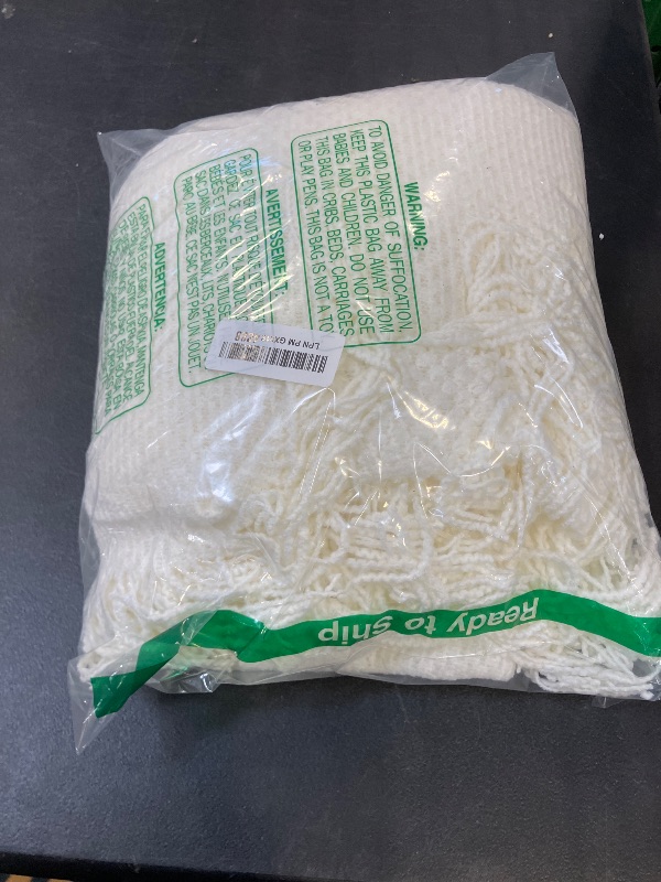 Photo 1 of LOMAO Knitted Throw Blanket with Tassels Bubble Textured Lightweight Throws for Couch Cover Home Decor (Cream, 60x80)