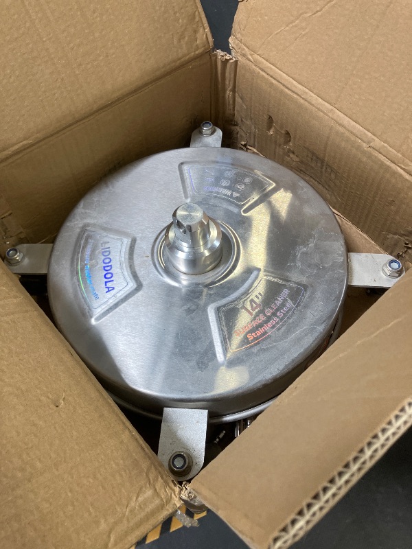Photo 1 of 14" Pressure Washer Surface Cleaner with 4 Wheels - Stainless Steel Surface Cleaner for Pressure Washer Attachment for Concrete, Patio, Sidewalk, Deck and Driveways - PWS14