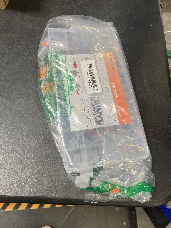 Photo 1 of 120PCS AVARBUVO Lever Wire Connectors, Quick Wire Splice Connectors Push-in, 2/3/5 Conductor Combination Kit with 1 in 1 Out Inline Terminals, 28-12 AWG