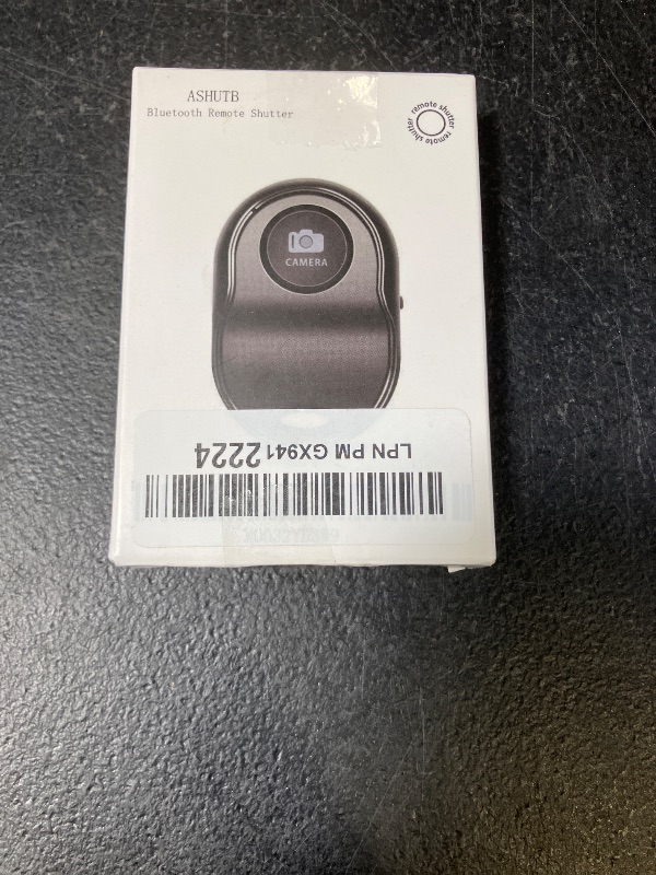 Photo 1 of [Upgraded] Bluetooth 5.0 Remote Shutter for iPhone & Android Camera Wireless Remote Control Selfie Button for iPad iPod Tablet, HD Selfie Clicker for Photos & Videos (Black)