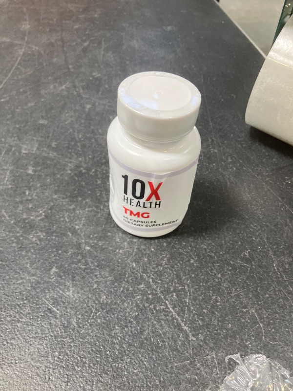 View 2 of 10X Health TMG Supplements - Trimethylglycine Supplement for Liver Support, Heart Wellness, Energy, Homocysteine Levels - TMG Capsules with Betaine Anhydrous - Non-GMO & Gluten-Free - 60 Capsules 5/2027