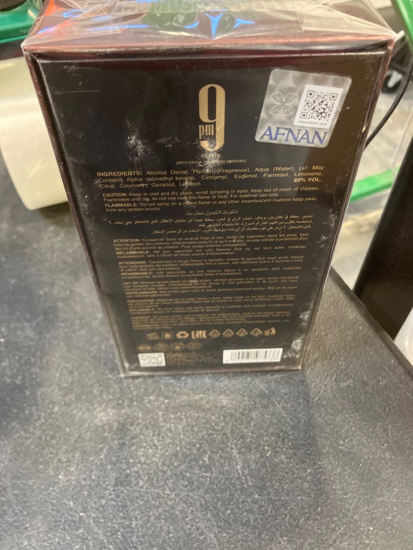 Photo 1 of Afnan 9 PM Elixir Unisex Extrait de Parfum, 3.4 Fl. Oz factory sealed