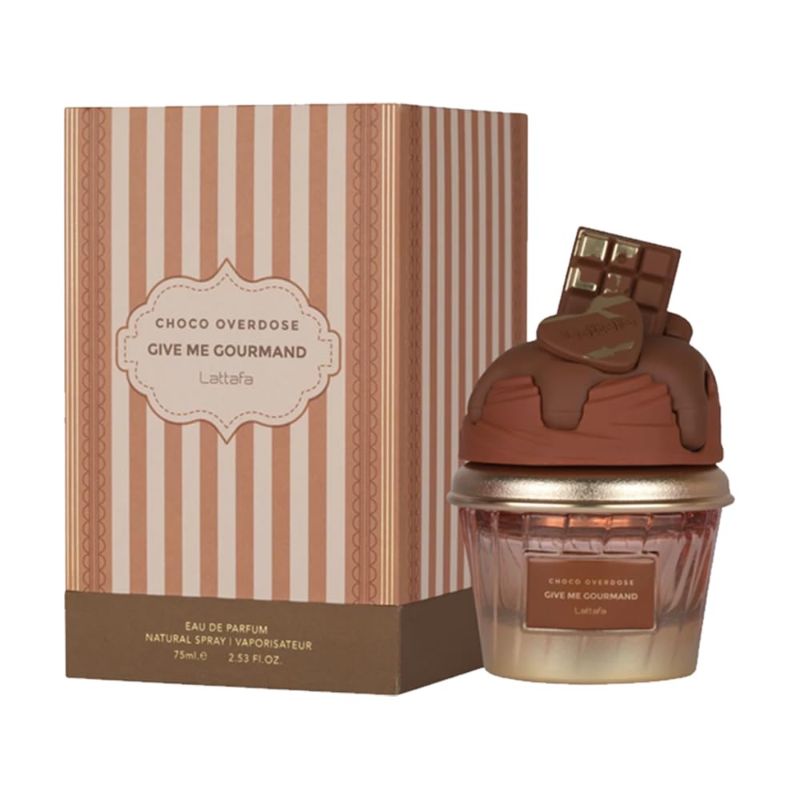 Photo 1 of Lattafa Choco Overdose Eau de Parfum, Gourmand Collection, Dark Chocolate Fudge and Caramel Fragrance, 75ml Spray, Sweet and Elegant Give Me Gourmand Collection