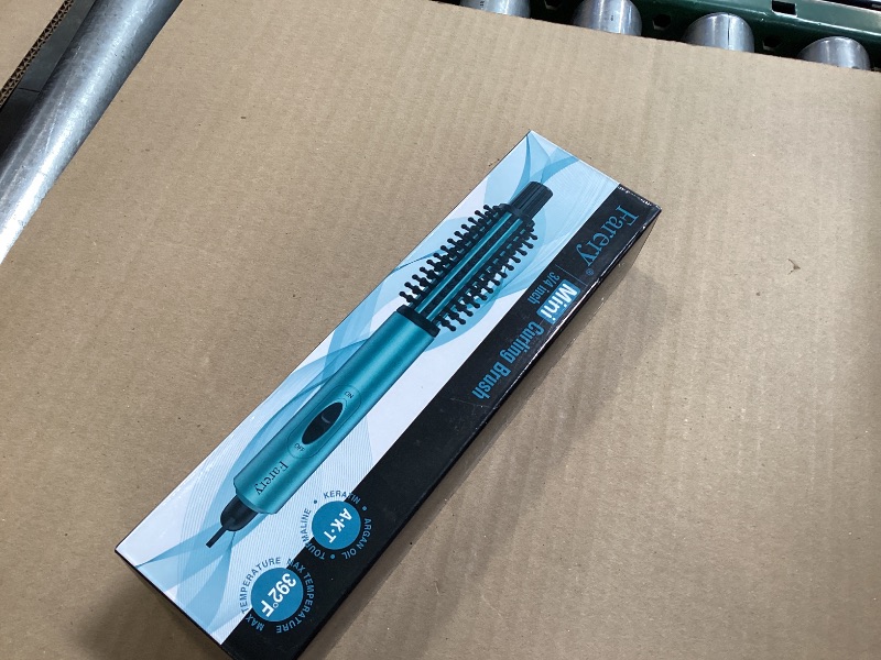 Photo 1 of Farery Mini Thermal Brush, Curling Iron 3/4 Inch, Heated Round Brush for Volumizing and Small Curls, Travel Size Hot Brush for Short & Thin Hair, Dual Voltage, One Heat 392°F, Touch-ups, Blue