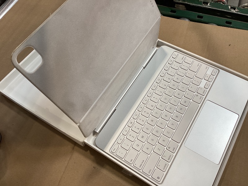 Photo 1 of Apple iPad Magic Keyboard Case for iPad Pro 13-inch (M4 and M5), Great Typing Experience, Built-in Trackpad, Function Row, US English - White