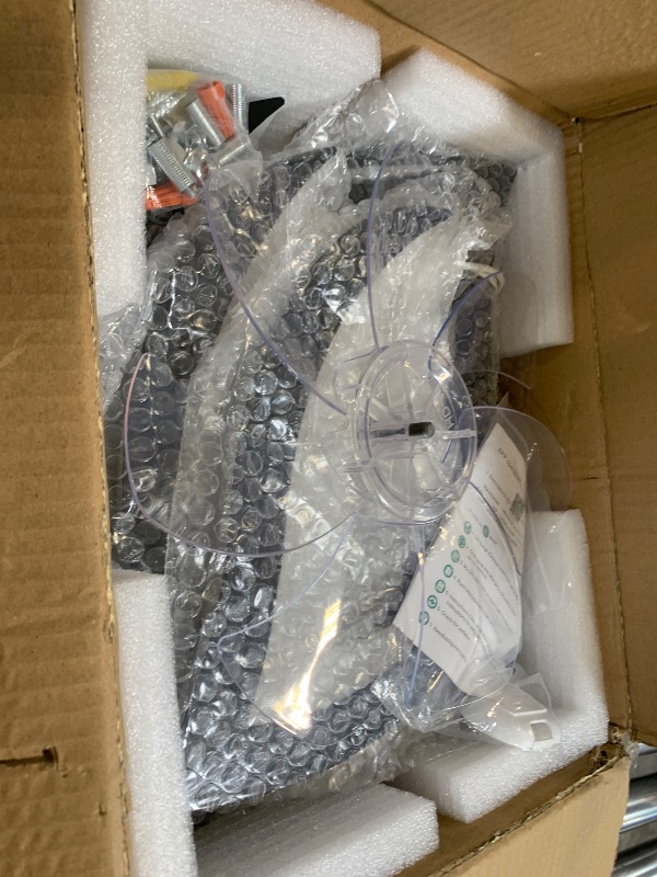 Photo 1 of Dalouguan Ceiling Fan with Lights Remote Control, 24" Black, 6 Speeds 3 Light Color Low Profile Flush Mount Ceiling Fan for Kitchen Bedroom