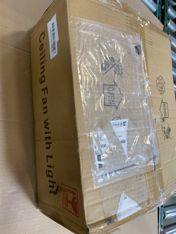 Photo 1 of Dalouguan Ceiling Fan with Lights Remote Control, 24" Black, 6 Speeds 3 Light Color Low Profile Flush Mount Ceiling Fan for Kitchen Bedroom