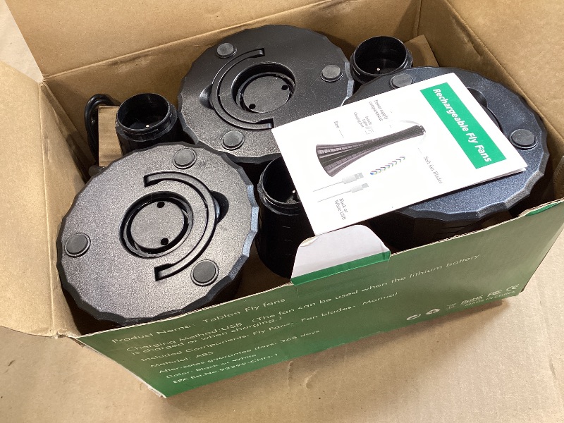 Photo 1 of Fly Fans for Tables Rechargeable, Flies Fan USB, Fly Repellent Outdoor Patio to Keep Bugs Away by Soft Blades, Food Fans for Camping, Picnic, Fishing, 6PCS