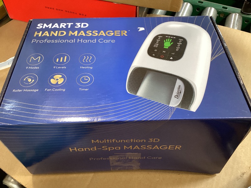 Photo 1 of Hand Massager with Heat and Compression, Hot & Cold, Finger Wrist Palm Full Hand Massage for Arthritis and Carpal Tunnel Relief, 9 Modes & 9 Intensities, 4 Heating, Mothers Day Gifts for Women Men