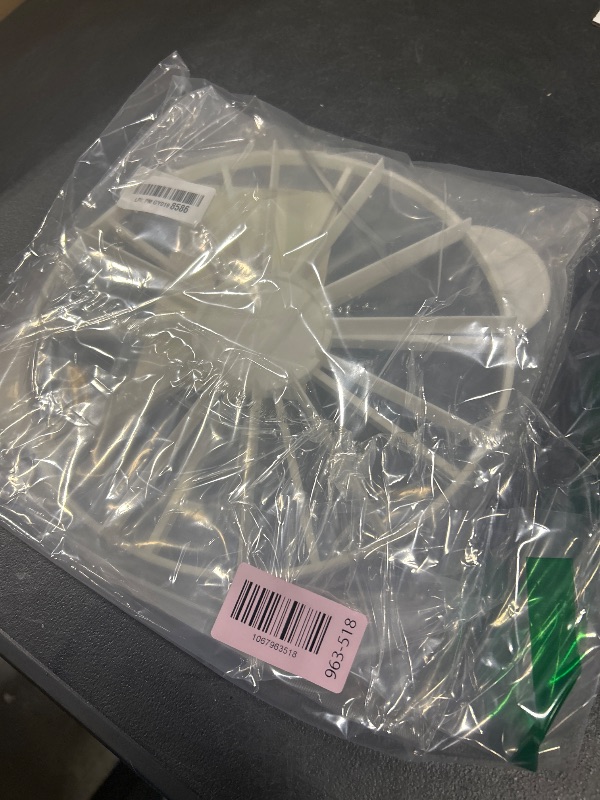 Photo 1 of safycaby Cake Portion Cutter Cake Portion Marker Round Cake Slicer Double Sided Cake Portion Marker 10 or 12 Pieces (White 26.8 cm /10.6 In diameter)