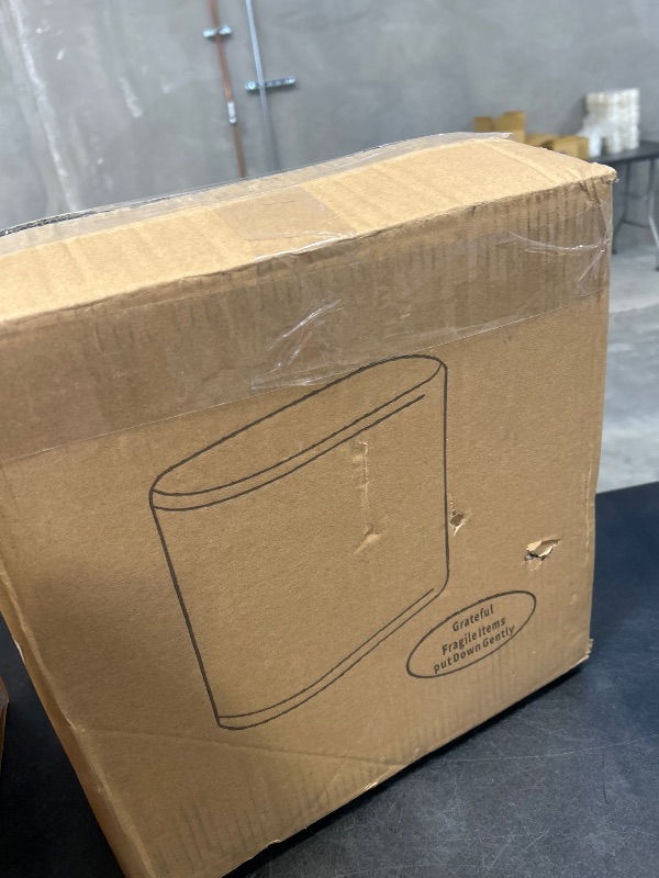 Photo 1 of IEEK Plastic Trash Can with Press Top Lid,3.2 Gallon /12 Liter Garbage Can,Black Modern Waste Basket Thin Trash Cans for Bathroom,Kitchen,Living Room,Office and Narrow Spaces