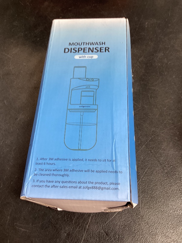 Photo 1 of READ CLERK NOTES ZOFGENOW Automatic Mouthwash Dispenser for Bathroom,Bathroom Accessories 19.4 Fl Oz Dispensers with Magnetic Cups,Wall Mounted Dispenser,Suitable for All Age Groups,White