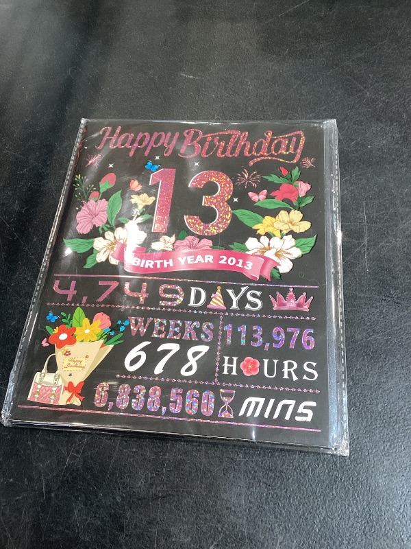 Photo 1 of 13th Birthday Card,3D Pop Up Funny 13th Birthday Decorations for Girls Granddaughter Sister,Happy 13 Year Old Birthday Gift for Daughter,Great 13 Year Old Gifts Idea for Her,Jumbo Rose Glod In 2013