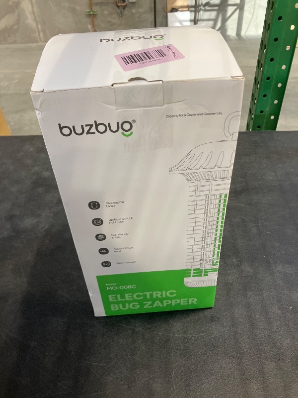 Photo 1 of Buzbug LED Bug Zapper Indoor Outdoor, Up to 50000 Hrs Lifespan Lamp, Energy Saving & Dual Band Attraction, 5.6 ft Power Cord, High Voltage Mosquito Fly Zapper Trap Killer -MO008C