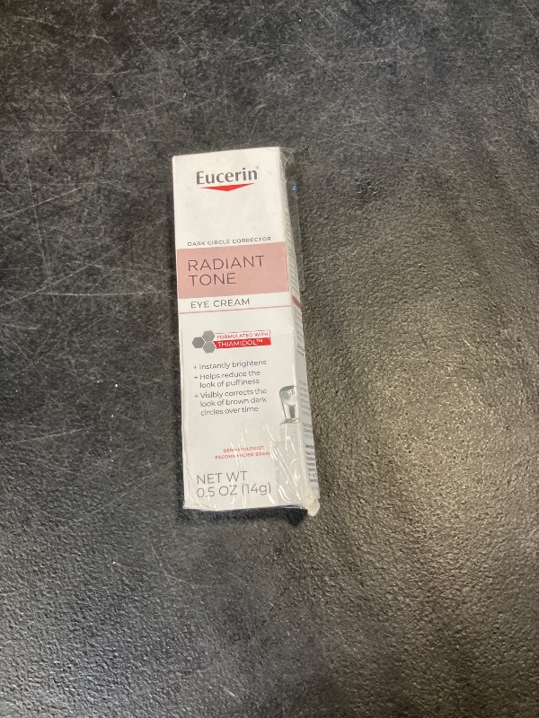 Photo 1 of Eucerin Radiant Tone Eye Cream Dark Circle Corrector, Eye Brightening Cream with Thiamidol and Hyaluronic Acid, Helps Reduce the Look of Eye Puffiness, 0.5 Oz Tube
