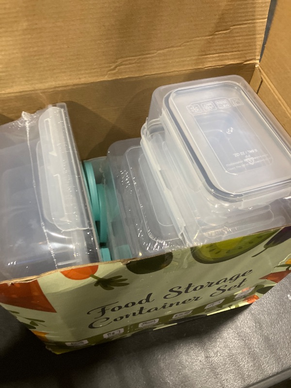 Photo 1 of 40 Piece Food Storage Containers with Lids(20 Containers & 20 Lids), BPA-Free Plastic Food Containers for Kitchen Storage and Organization, Leak Proof Meal Prep Container, Includes Labels & Pen