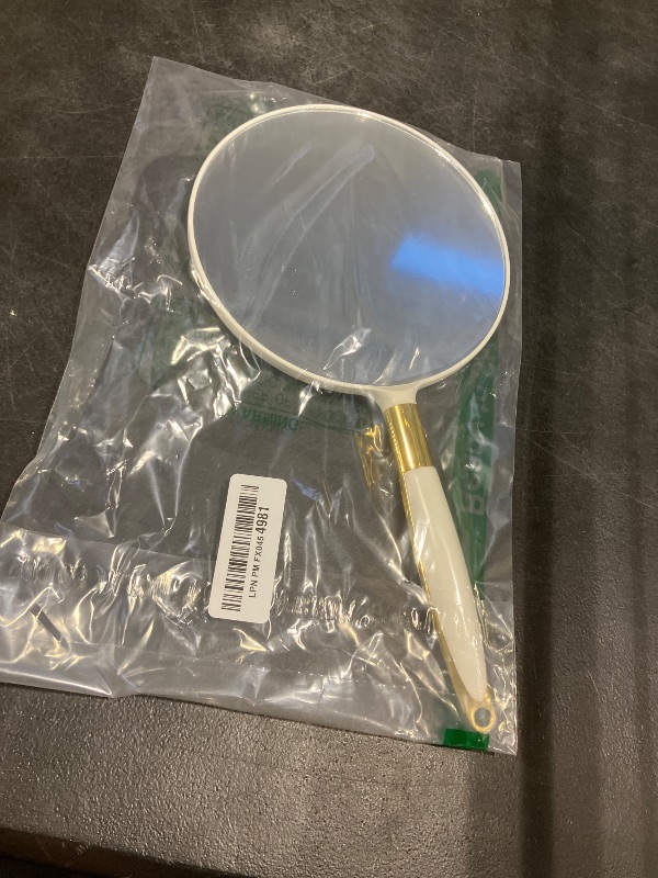 Photo 1 of Eaoundm Round Hand Held Mirror for Makeup Hand Mirror (6.9W X 13 L inchs, White)