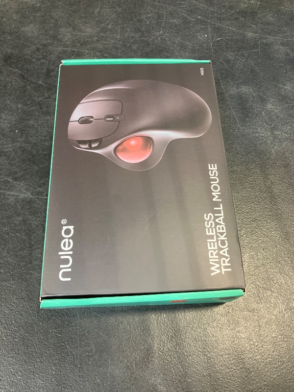 Photo 1 of Nulea M501 Wireless Trackball Mouse, Rechargeable Ergonomic, Easy Thumb Control, Precise & Smooth Tracking, 3 Device Connection (Bluetooth or USB Receiver), Compatible for PC, Laptop, Mac, Windows.