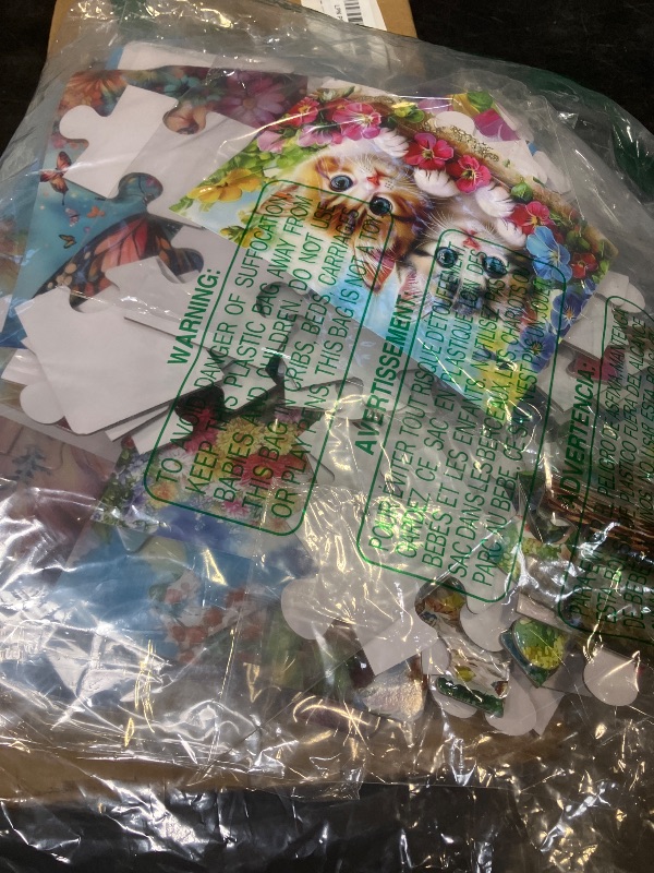 Photo 1 of 6 Packs 20 Large Piece Puzzles for Seniors with Dementia?Alzheimer’s Puzzles Memory Cognitive Games Easy Jigsaw Puzzles for Elderly Seniors with 6 Storage Bags(Animal)