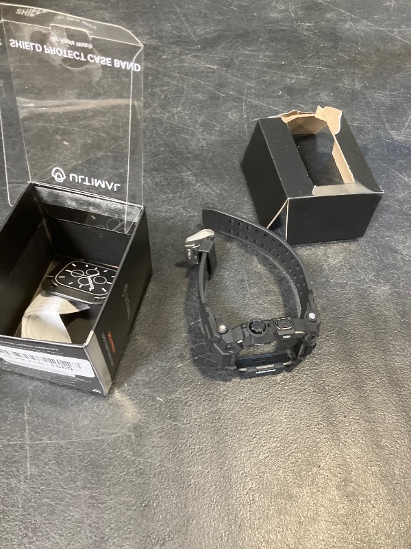 Photo 1 of ULTIMAL Rugged Case with Band for Apple Watch 44mm,Compatible with Apple Watch Series SE 3/SE 2/SE Generation/6/5/4, Military Grade Shockproof Bumper Cover for iWatch Tactical Band Men (Black, 44mm)