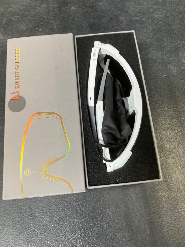 Photo 1 of GLOSSIA AI Smart Glasses with Camera 4K, Video Recording Glasses with Camera, Polarized Sports Sunglasses with EIS Stabilization, Dual Mic Noise Canceling, IP66, ChatGPT Enabled