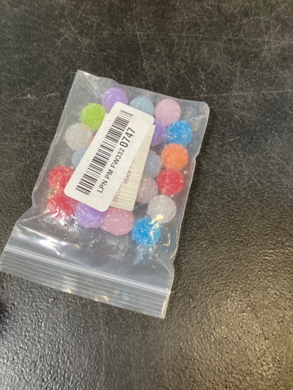 Photo 1 of 30PCS Rhinestone Bubblegum Beads for Beaded Pens, 16mm Chunky Crystal Suger Round Focal Bead, Sparkle Disco Ball Spacer Beads Bulk for DIY HandiCrafts Pens Keychain Jewelry Making Supplies
