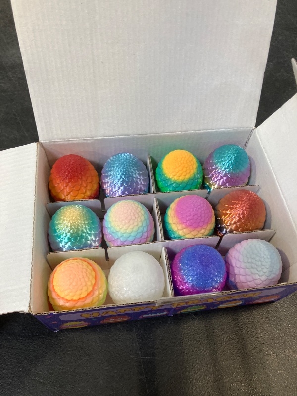 Photo 1 of Impossmaker 12PCS Easter 3D Printed Dragon Eggs with Dragon Inside, Unique Fun Gifts Cool Stuff Cool Gadgets for Men Teens Boy Gifts, Mini Articulated Easter Basket Essentials for Kids