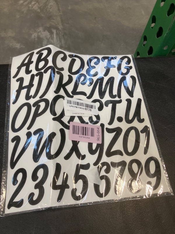 Photo 1 of Llewyn 380 Pieces 10 Sheets Letter Stickers,Self Adhesive Waterproof Mailbox Numbers Stickers,Alphabet Decals for DIY,Bulletin Board,Window,Door,Sign,Bike,Car,Laptop,Scrapbook(Black, 2 Inch)