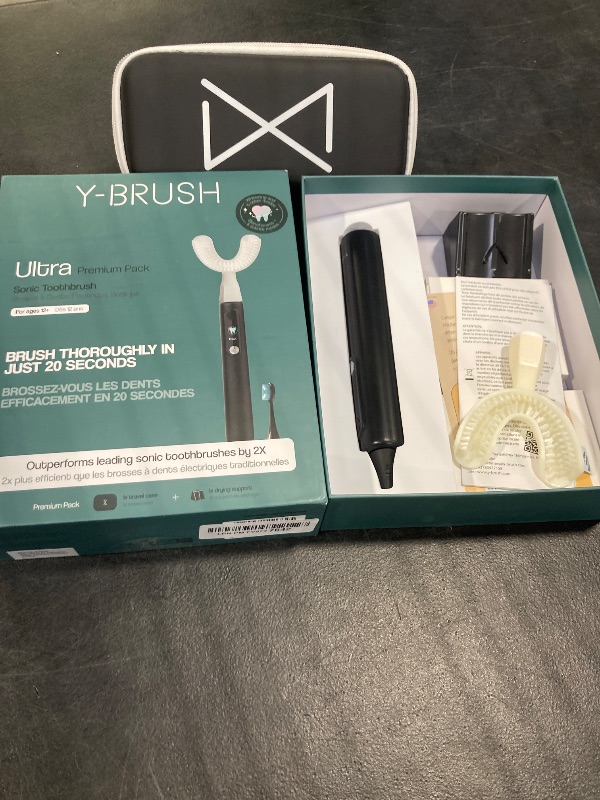 Photo 1 of Y-Brush Ultra Premium - Sonic Toothbrush 6 Brushing Modes - 6-Month Battery with USB-C, Advanced Plaque Removal, Whitening Technology, Clinically Proven - Adult