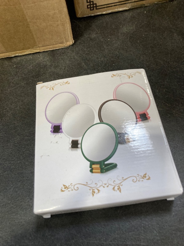 Photo 1 of 30x Magnifying Mirror, Travel Hand Mirrors with Handle - Double Side Handheld Mirror with 1X 30X Magnification & Adjustable Handle/Stand, Hand Held Foldable Travel Mirror for Makeup(Black)