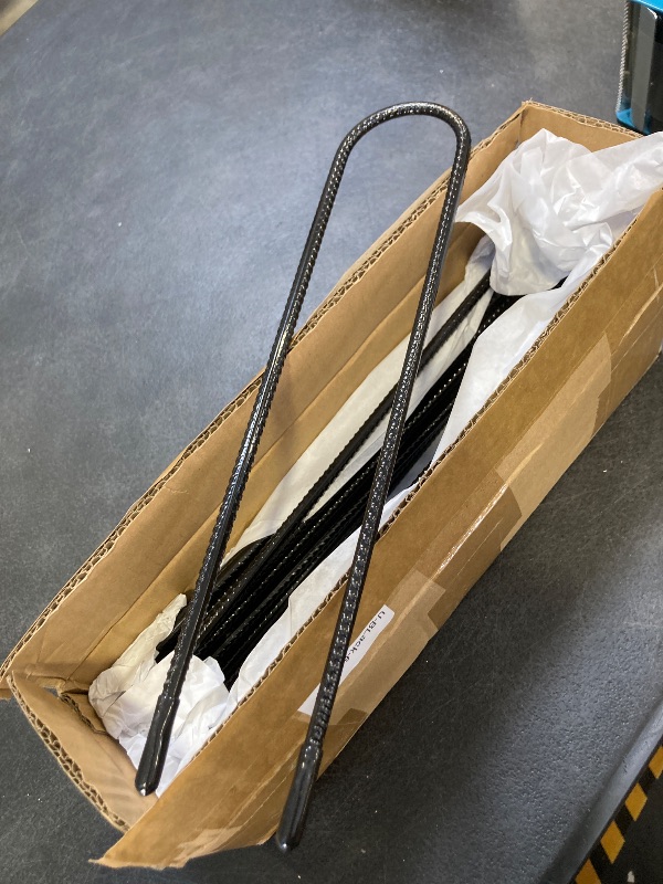 Photo 1 of 12 Inches Trampoline Wind Stakes, Heavy Duty U Stakes for Ground, 8-Pack Trampoline Tie Down Anchor Kit for Swing Set and Soccer Goal Galvanized Steel Anchors Black