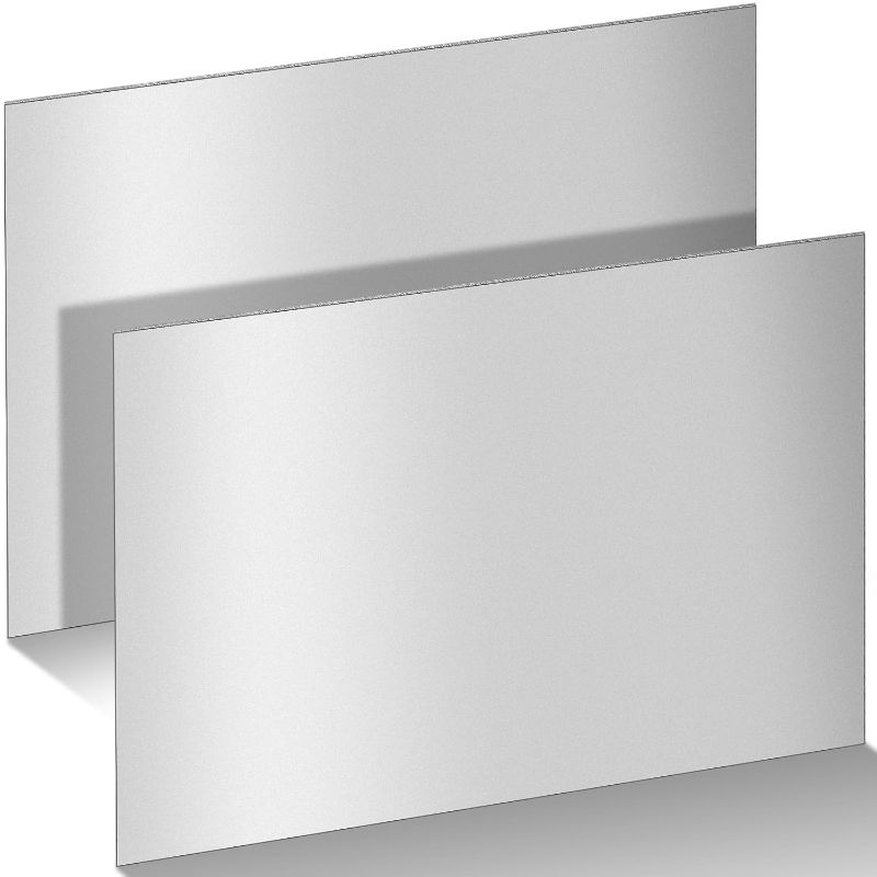 Photo 1 of 2 Pcs 12 x 9 Inch 16 Gauge Mild Steel Sheet Metal Plate, Square Weldable Carbon Cold Rolled Panels for Industrial DIY Welding, Craft Use Accessories, Easy Formability Smooth Surface