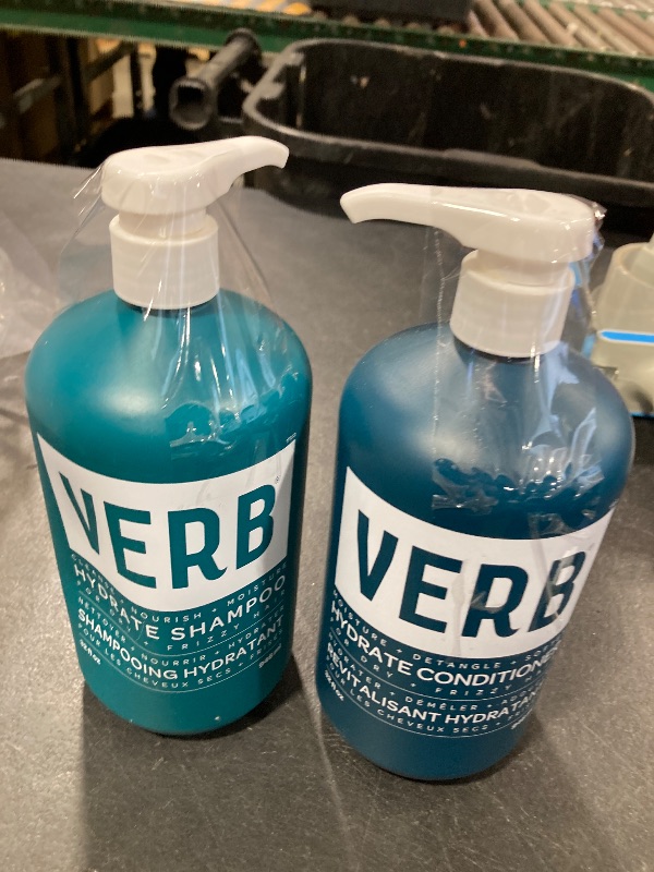 Photo 1 of VERB Hydrate Shampoo + Conditioner Duo - Cleanses + Nourishes Dry + Frizzy Hair to Smooth + Reduce Frizz - Amber + Warm Jasmine Scent