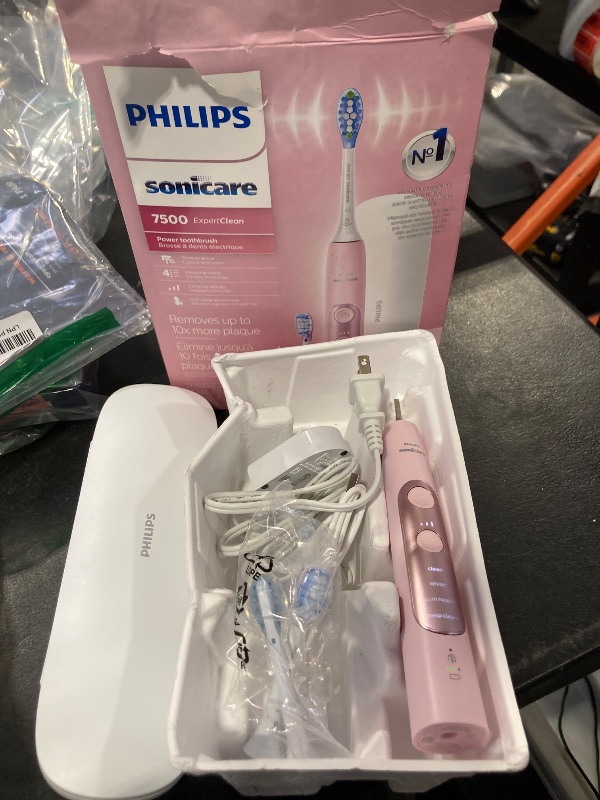Photo 1 of Philips Sonicare ExpertClean 7500 Pink, Rechargeable Electric Power Toothbrush, HX9690/07