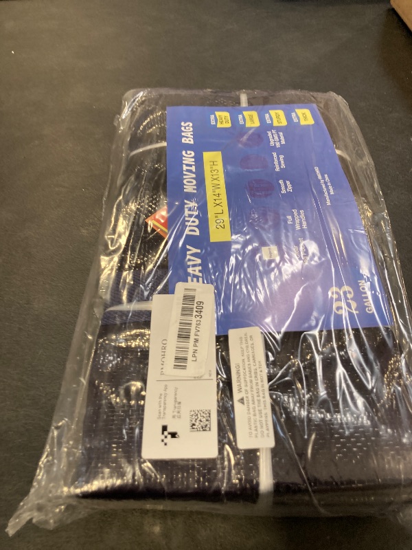 Photo 1 of 6 Pack Extra Large Heavy Duty Moving Bags with Reinforced Zipper & Wide Handles, Moisture-Resistant Storage Bins Packing Cubes for Clothes, College Dorm, Travel, and Home Organization, Dark Blue