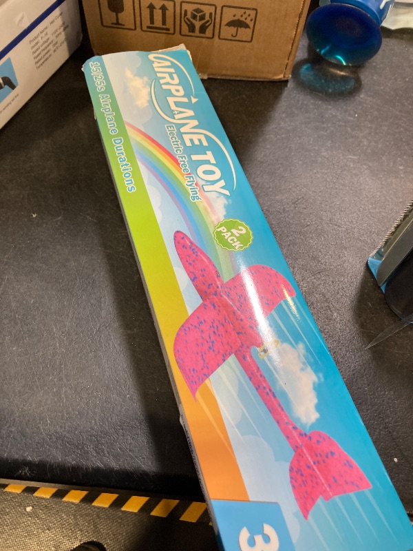 Photo 1 of Fuwidvia Electric Foam Airplane Toy, 2 Pack LED 15/25s Plane Toy for Boys, Outdoor Flying Toy Birthday Gifts for Boys Girls 3-12 Years Old Kids Christmas Easter