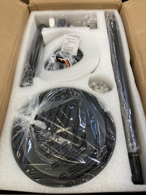 Photo 1 of QUTWOB 42" Ceiling Fan with Light and Remote,Farmhouse 5 Blades Quiet Reversible DC Motor Ceiling Fans for Modern Indoor/Outdoor/Patio/Living Room/Bedroom(Black/Walnut)