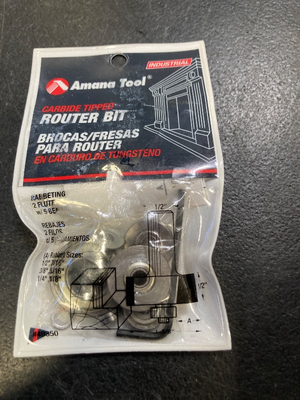 Photo 1 of Amana Tool - 49350 Multi-Rabbet Six Different Rabbet Depths 1-3/8 Dia x 1/2 Sha