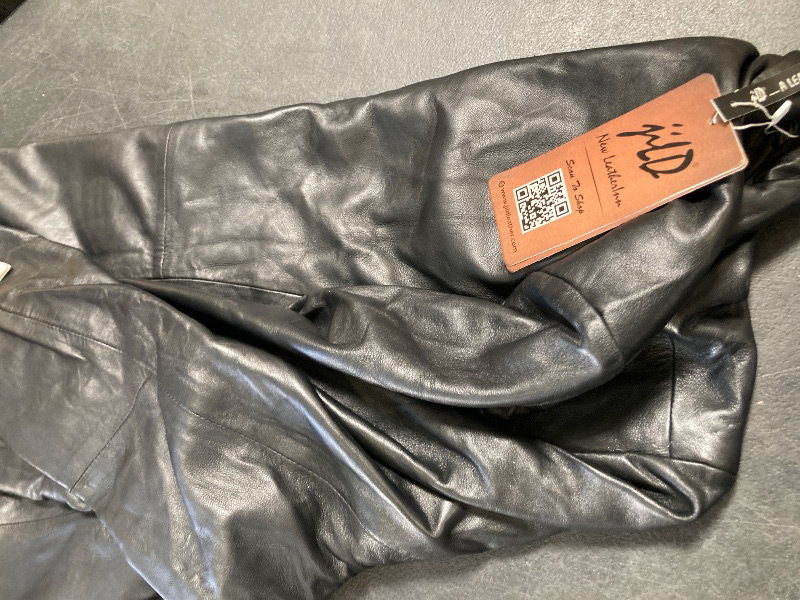 Photo 1 of Jild Double Breasted Fancy Buttons Lambskin Leather Blazer Women - Kim Kardashian Long Sleeve Coat Style Leather Jacket Women (4XL)