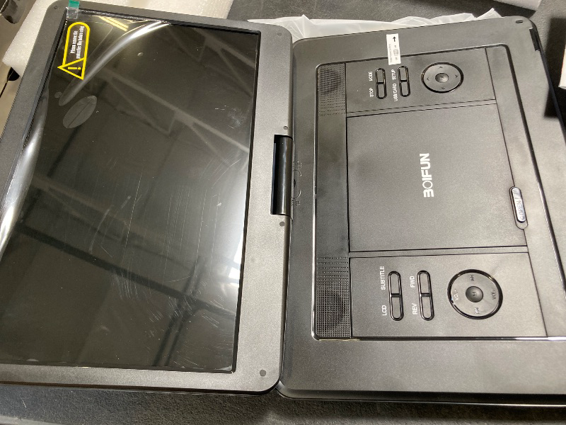 Photo 1 of 17.5" Portable DVD Player with 15.6" Large HD Screen, 6 Hours Rechargeable Battery, Support USB/SD Card/Sync TV and Multiple Disc Formats, High Volume Speaker, Black