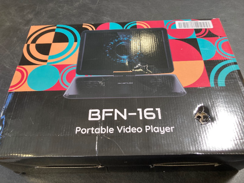 Photo 1 of 17.5" Portable DVD Player with 15.6" Large HD Screen, 6 Hours Rechargeable Battery, Support USB/SD Card/Sync TV and Multiple Disc Formats, High Volume Speaker, Black