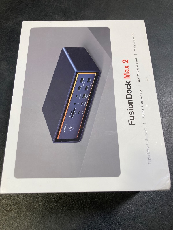 View 2 of iVANKY 23-in-1 Intel Certified Thunderbolt 5 FusionDock Max 2, 120Gbps MacBook Docking Station, Triple 6K@60Hz Display for Mac M1-M5 Pro/Max, 140W PD, 2.5GbE, Cooling Fan (Incompatible with Windows)